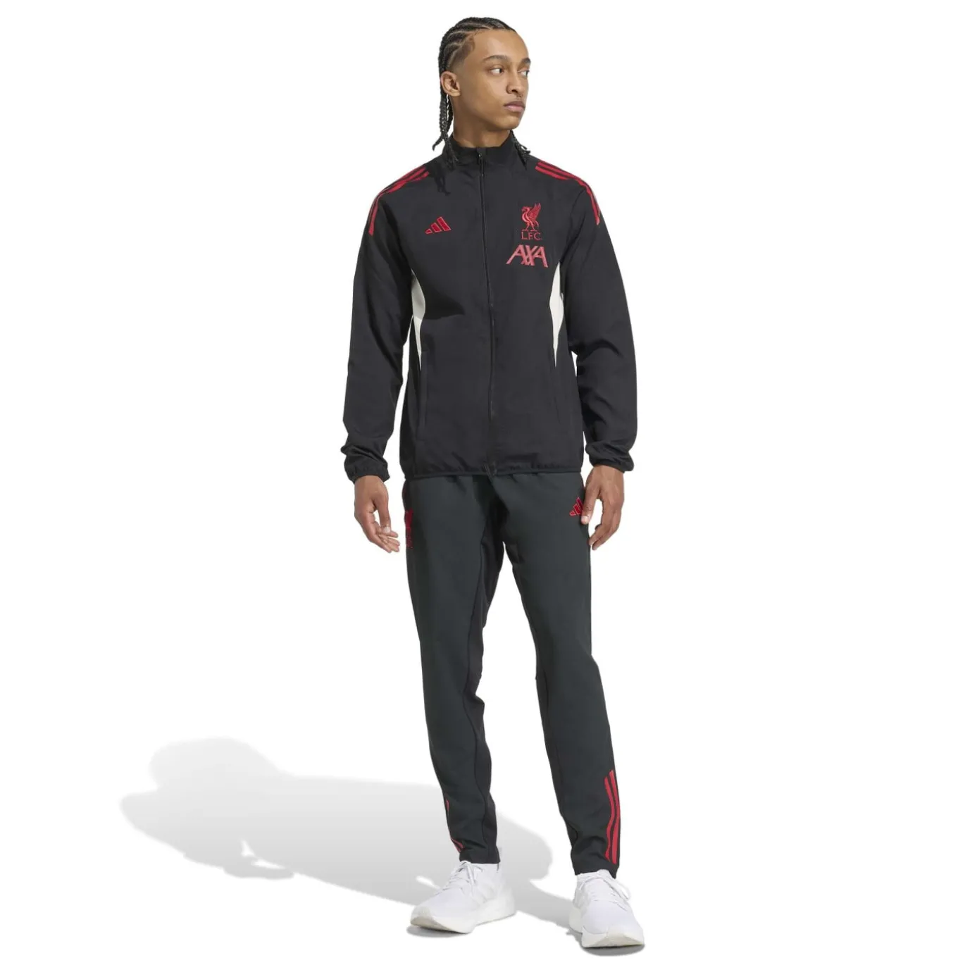 adidas Liverpool Presentatie Trainingspak Full-Zip 2025-2026 Zwart Rood Wit