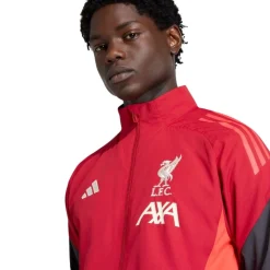 adidas Liverpool Presentatie Trainingspak Full-Zip 2025-2026 Rood Grijs Zilver
