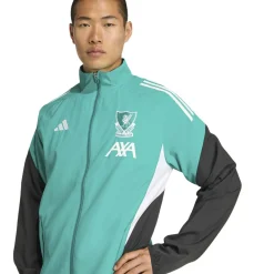 adidas Liverpool Presentatie Trainingsjack Europees 2025-2026 Groen Wit Zwart