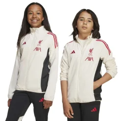 adidas Liverpool Presentatie Trainingsjack 2025-2026 Kids Wit Rood Zwart