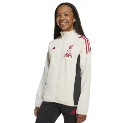 adidas Liverpool Presentatie Trainingsjack 2025-2026 Kids Wit Rood Zwart