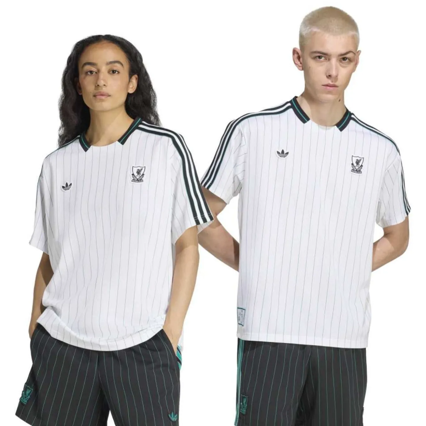 adidas Liverpool Terrace Icons T-Shirt Wit Zwart Groen
