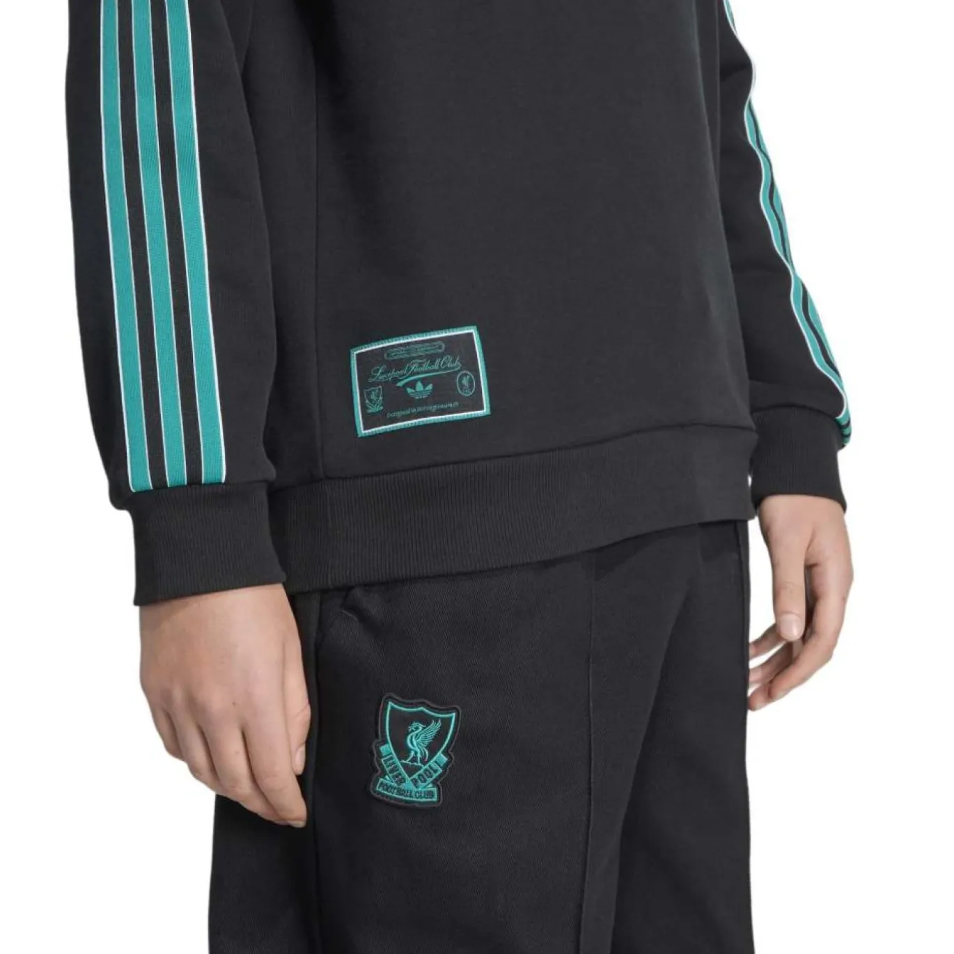 adidas Liverpool Terrace Icons Crew Sweater Zwart Groen Wit