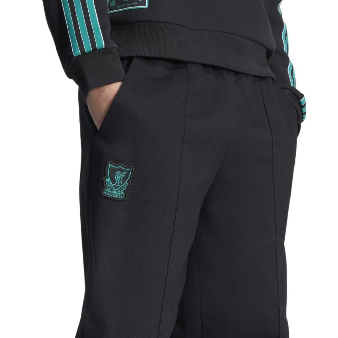 adidas Liverpool Terrace Icons Crew Trainingspak Zwart Groen Wit