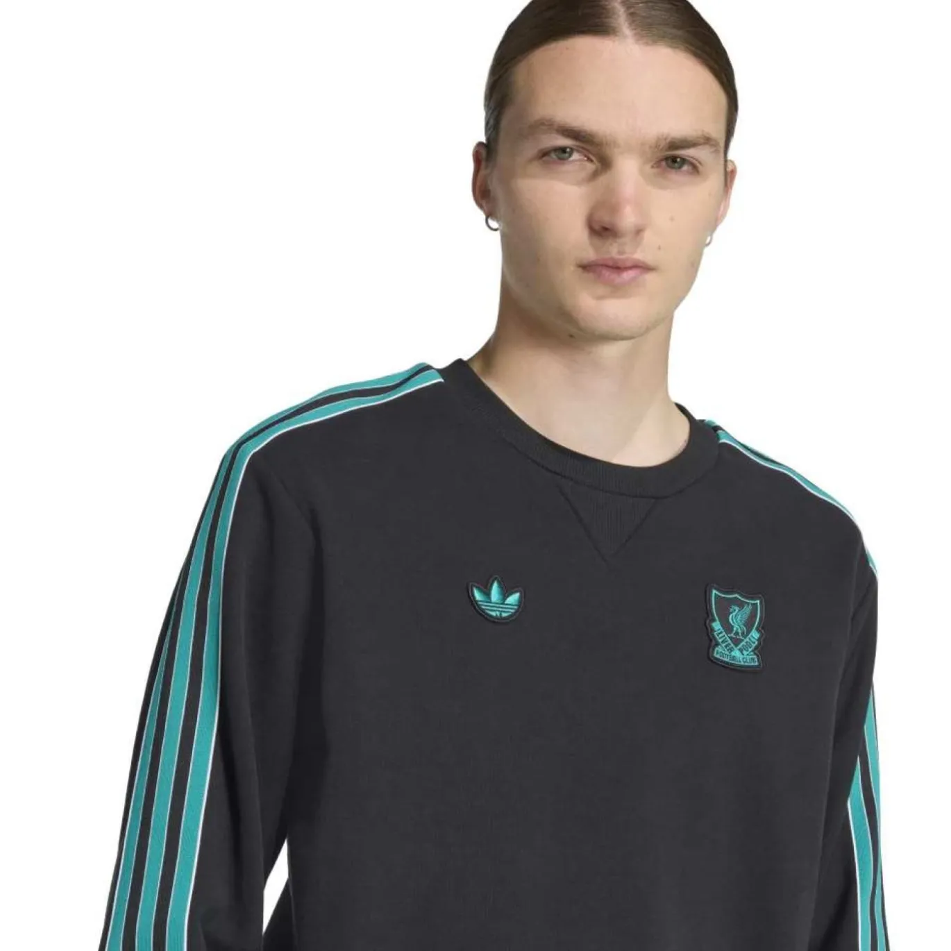 adidas Liverpool Terrace Icons Crew Trainingspak Zwart Groen Wit