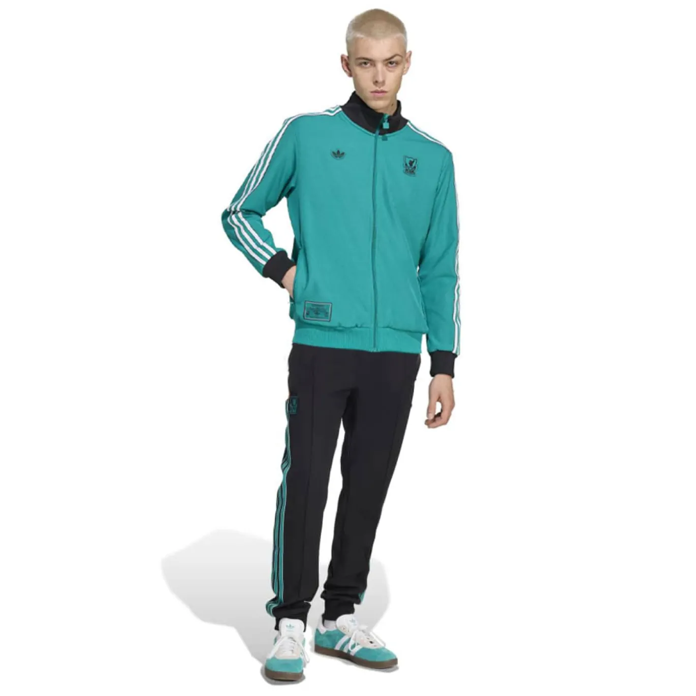 adidas Liverpool Terrace Icons Trainingspak Full-Zip Groen Zwart Wit