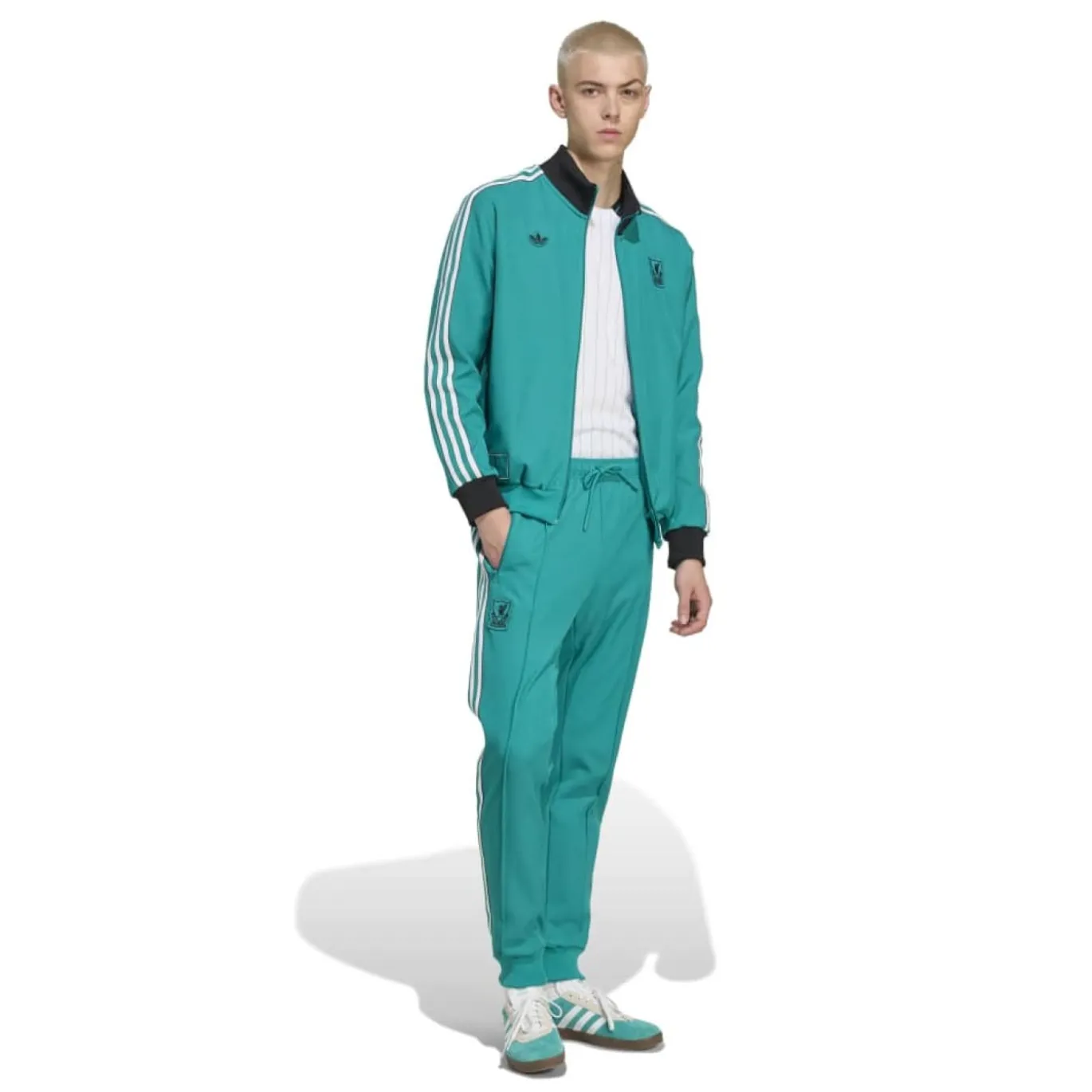 adidas Liverpool Terrace Icons Trainingspak Full-Zip Groen Wit Zwart