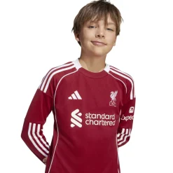 adidas Liverpool Thuisshirt Lange Mouwen 2025-2026 Kids