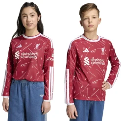 adidas Liverpool Thuisshirt Lange Mouwen 2026-2027 Kids