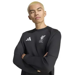 adidas Liverpool Tiro Travel Crew Sweater 2026-2027 Zwart Wit