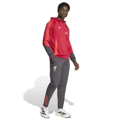 adidas Liverpool Track Hoodie 1/4-Zip 2025-2026 Rood Grijs Zilver