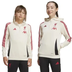 adidas Liverpool Track Hoodie 2025-2026 Kids Wit Rood Zwart