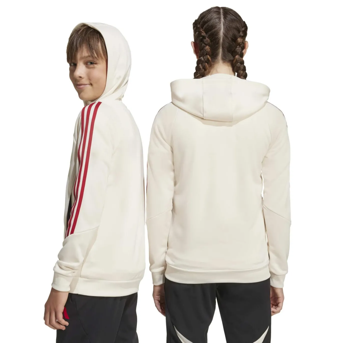 adidas Liverpool Track Hoodie 2025-2026 Kids Wit Rood Zwart