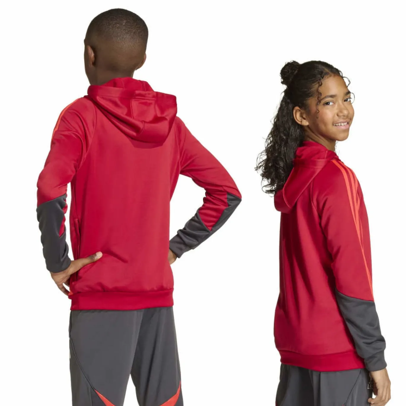 adidas Liverpool Track Hoodie 1/4-Zip 2025-2026 Kids Rood Grijs Zilver