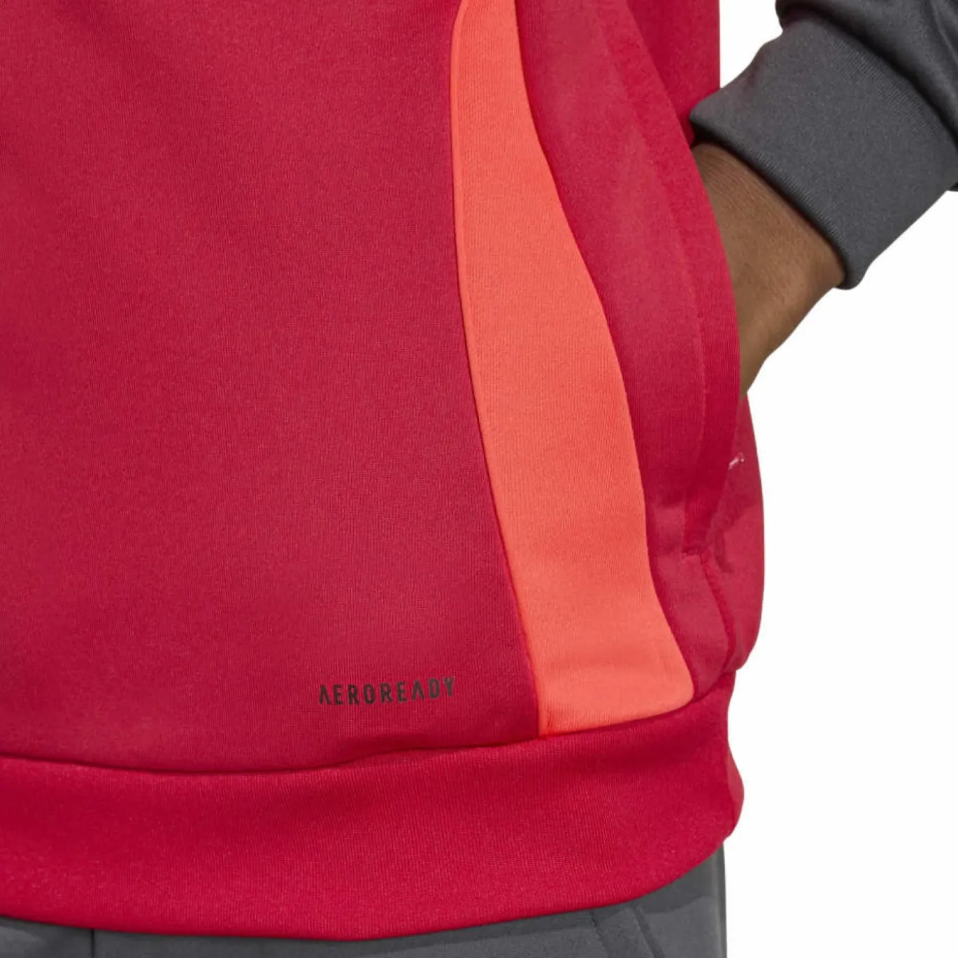 adidas Liverpool Track Hoodie 1/4-Zip 2025-2026 Kids Rood Grijs Zilver