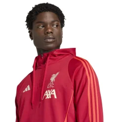 adidas Liverpool Track Trainingspak Hooded 2025-2026 Rood Grijs Zilver