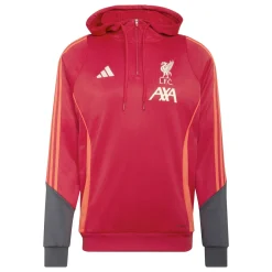 adidas Liverpool Track Trainingspak Hooded 2025-2026 Rood Grijs Zilver