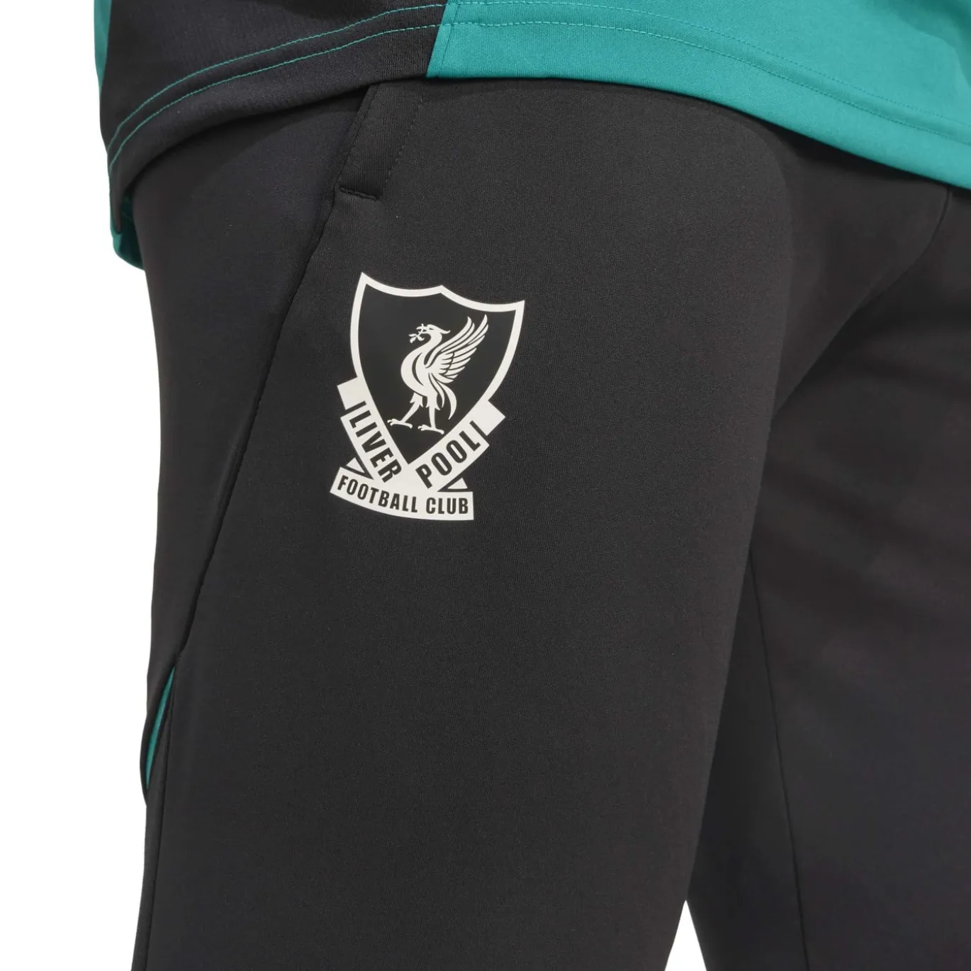 adidas Liverpool Trainingsbroek Europees 2025-2026 Zwart Wit Groen