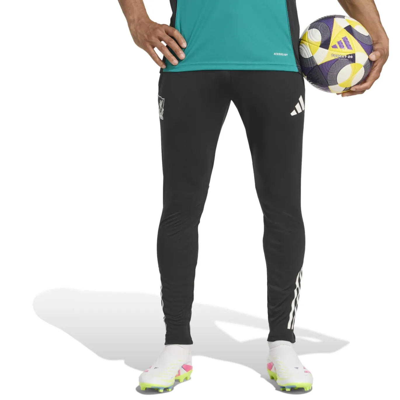 adidas Liverpool Trainingsbroek Europees 2025-2026 Zwart Wit Groen
