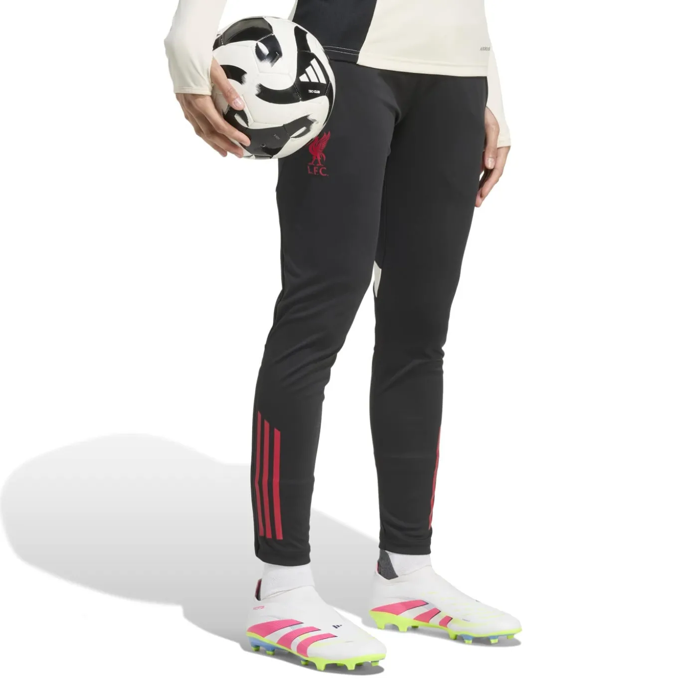 adidas Liverpool Trainingsbroek 2025-2026 Dames Zwart Rood Wit