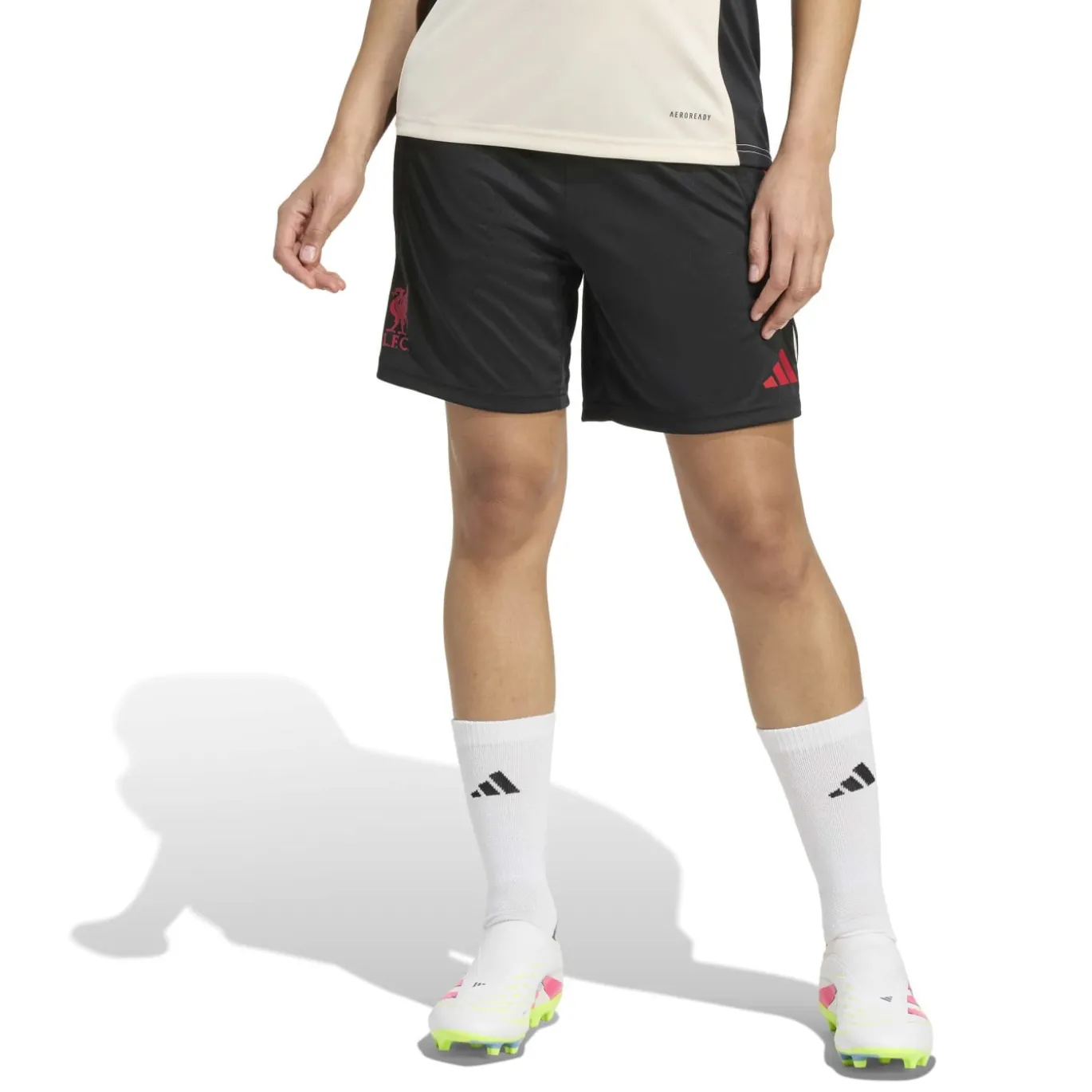 adidas Liverpool Trainingsbroekje 2025-2026 Dames Zwart Rood Wit