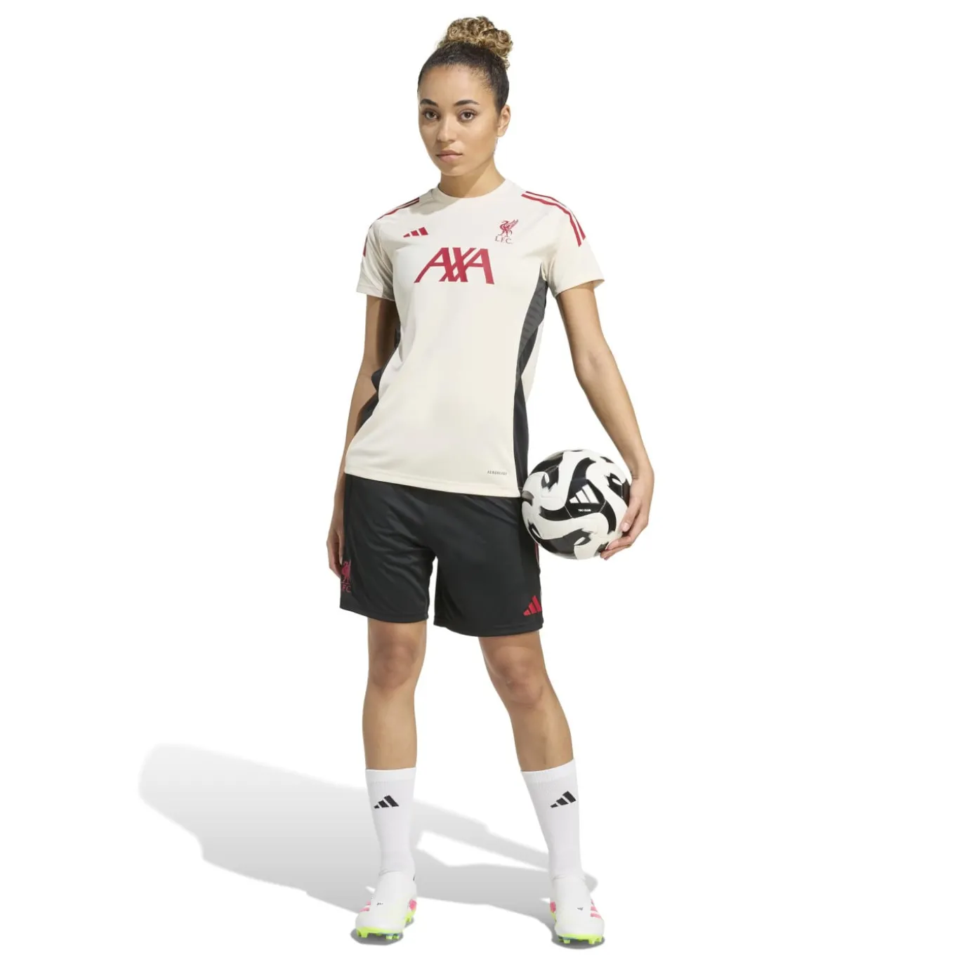 adidas Liverpool Trainingsbroekje 2025-2026 Dames Zwart Rood Wit