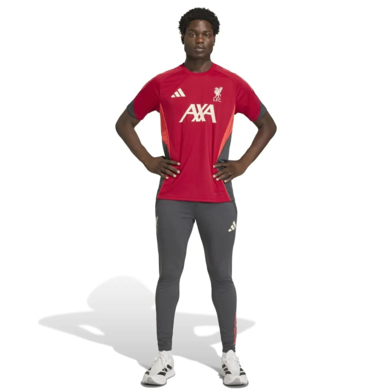 adidas Liverpool Trainingsbroek 2025-2026 Grijs Rood
