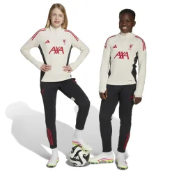adidas Liverpool Trainingsbroek 2025-2026 Kids Zwart Rood Wit