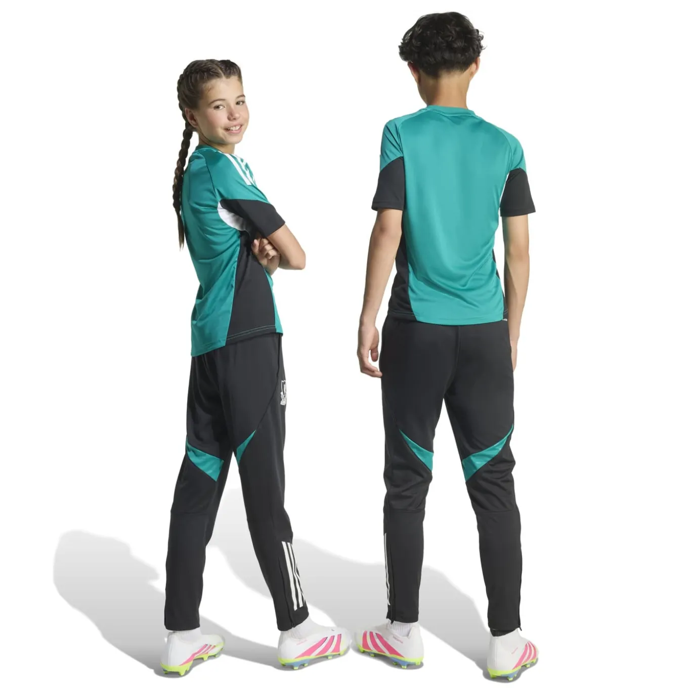 adidas Liverpool Trainingsbroek Europees 2025-2026 Kids Zwart Wit Groen