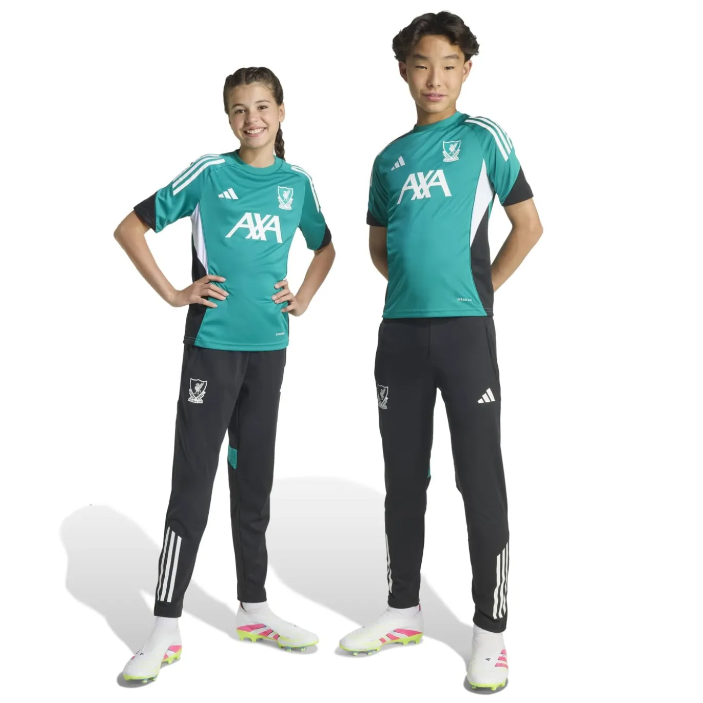 adidas Liverpool Trainingsbroek Europees 2025-2026 Kids Zwart Wit Groen