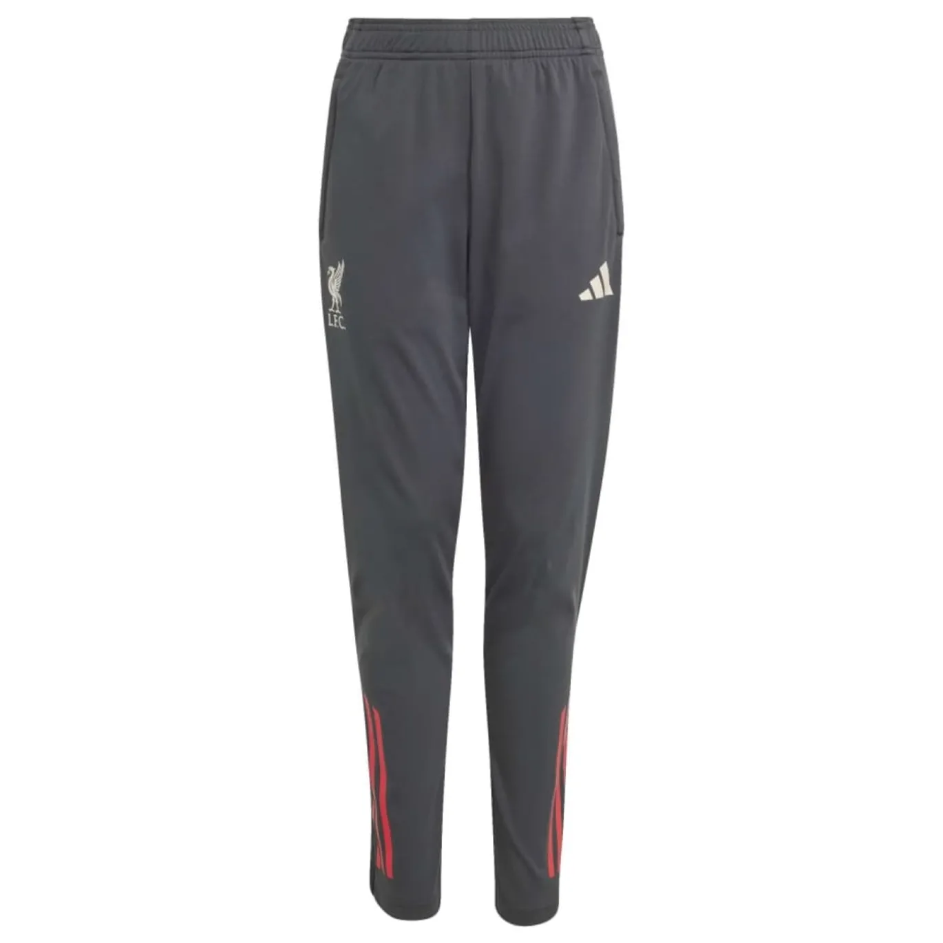 adidas Liverpool Trainingsbroek 2025-2026 Kids Grijs Rood