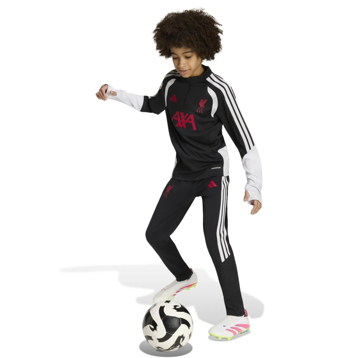 adidas Liverpool Trainingsbroek 2026-2027 Kids Zwart Grijs Wit Rood