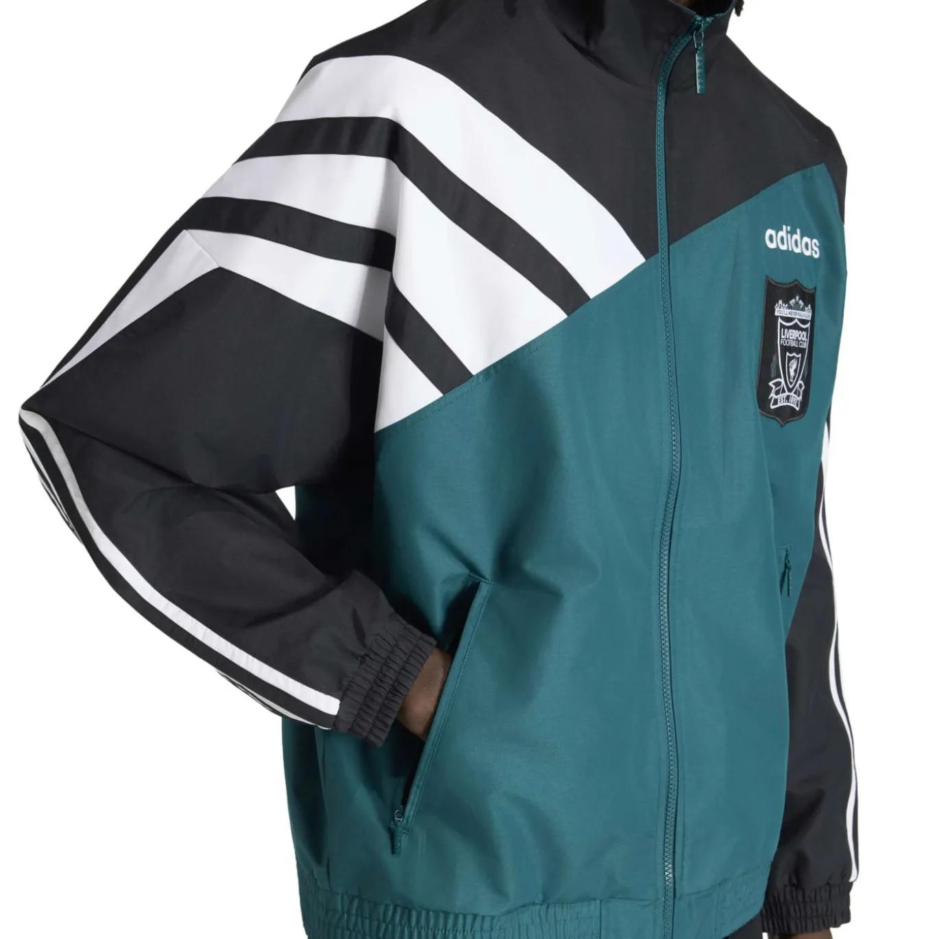 adidas Liverpool Trainingsjack 1995-1996 Zwart Groen Wit