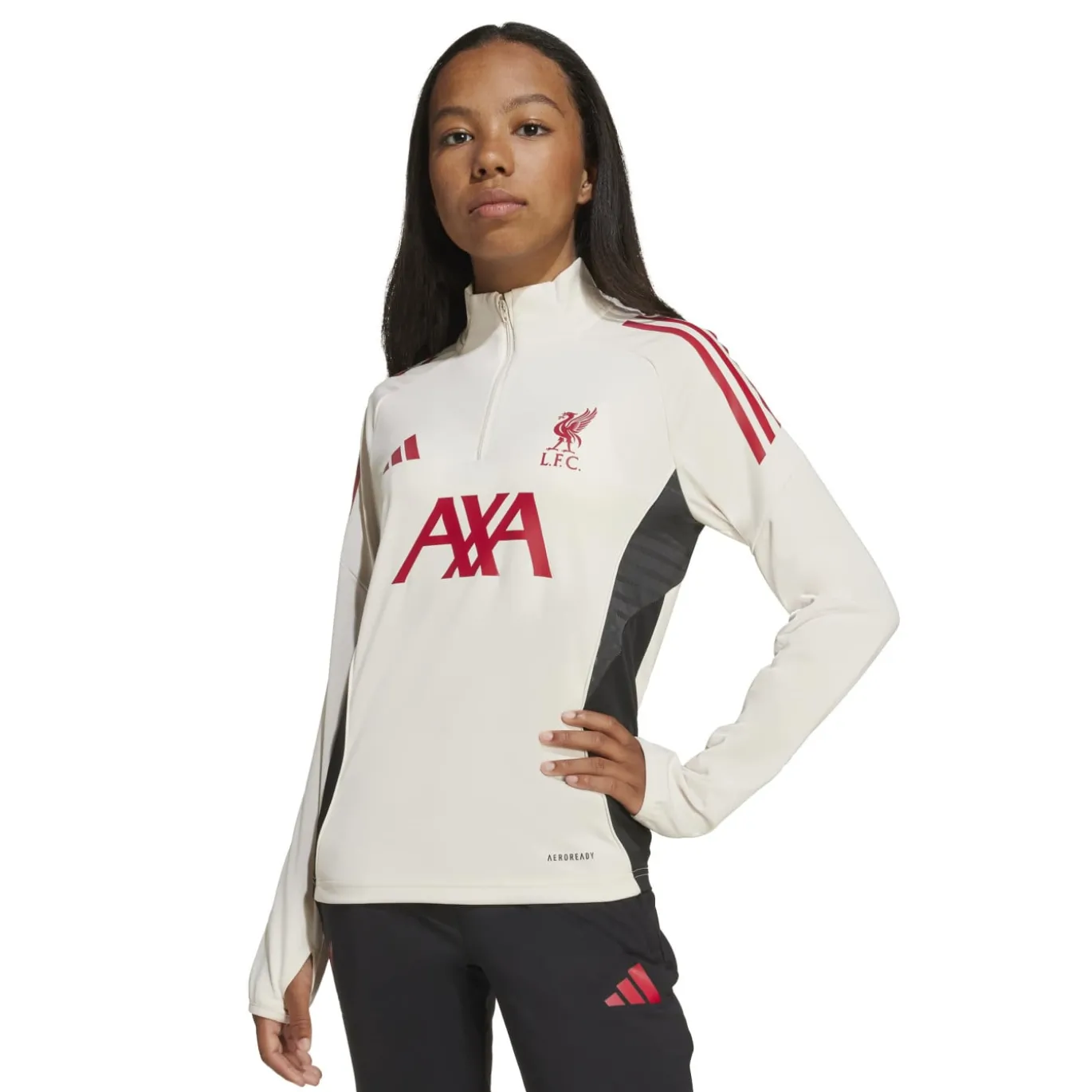 adidas Liverpool Trainingspak 1/4-Zip 2025-2026 Kids Wit Zwart Rood