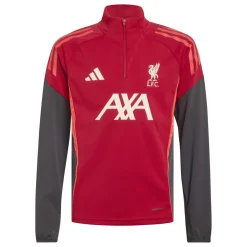 adidas Liverpool Trainingspak 1/4-Zip 2025-2026 Kids Rood Grijs Zilver