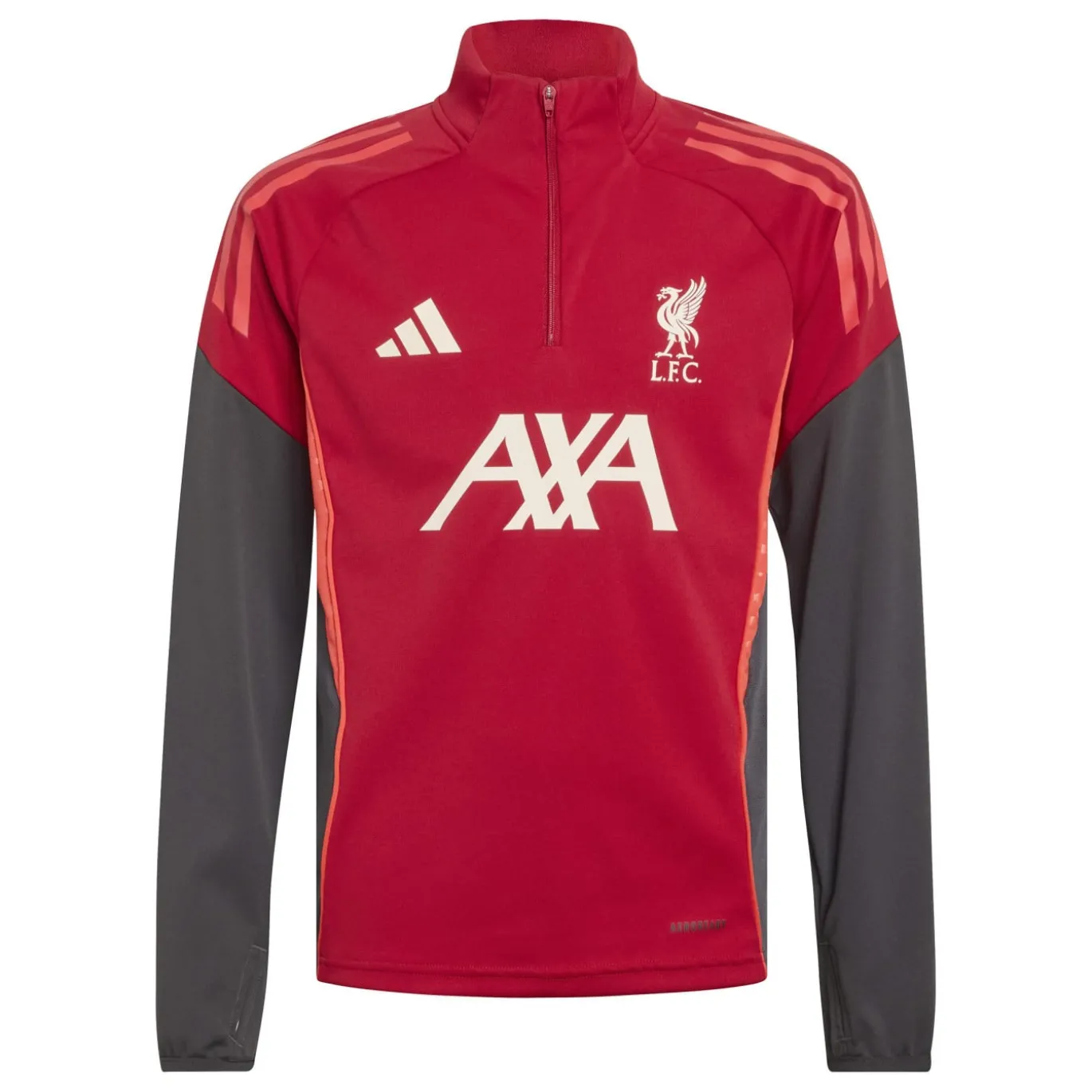 adidas Liverpool Trainingspak 1/4-Zip 2025-2026 Kids Rood Grijs Zilver