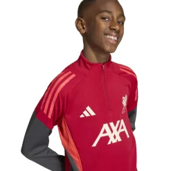 adidas Liverpool Trainingspak 1/4-Zip 2025-2026 Kids Rood Grijs Zilver