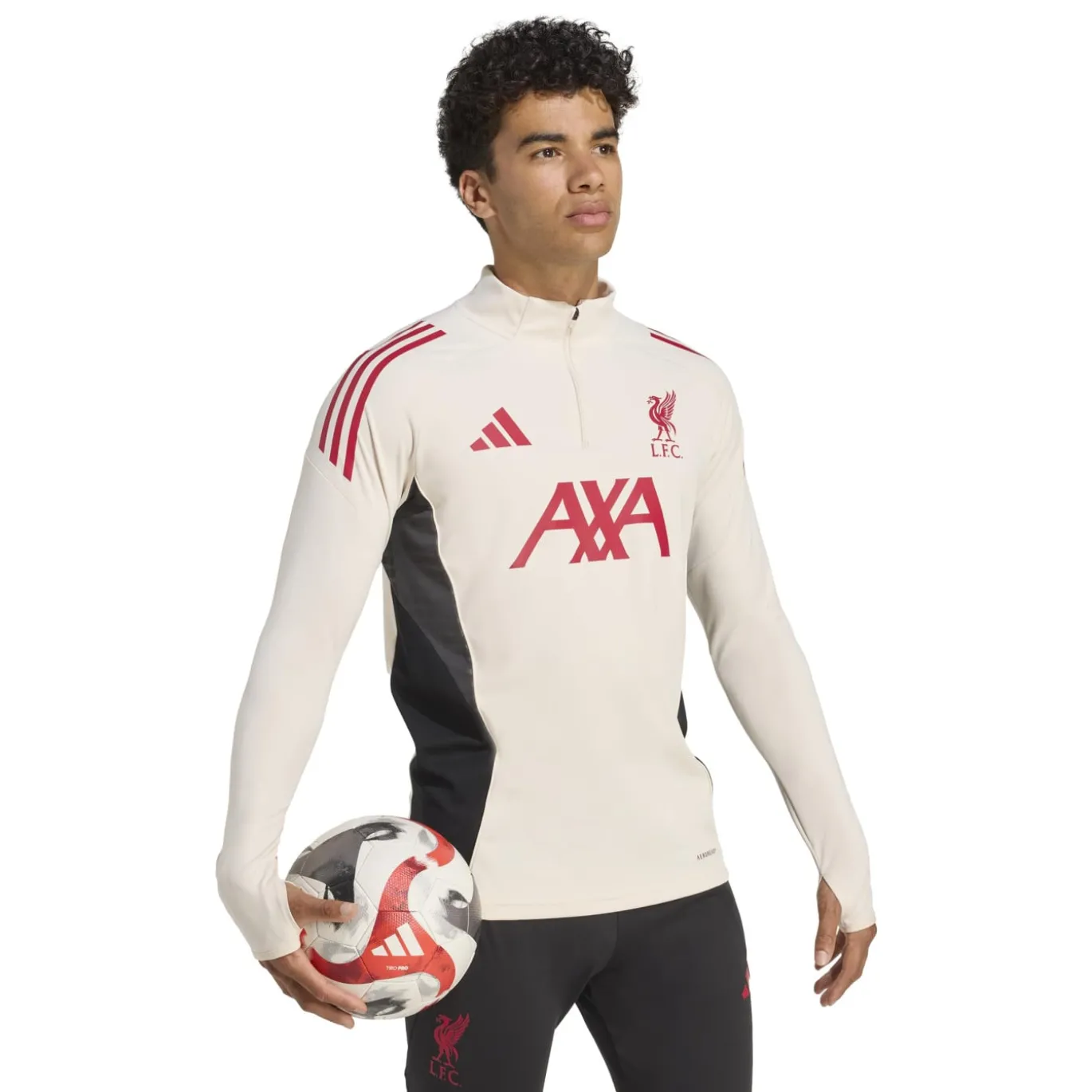 adidas Liverpool Trainingspak 1/4-Zip 2025-2026 Wit Zwart Rood