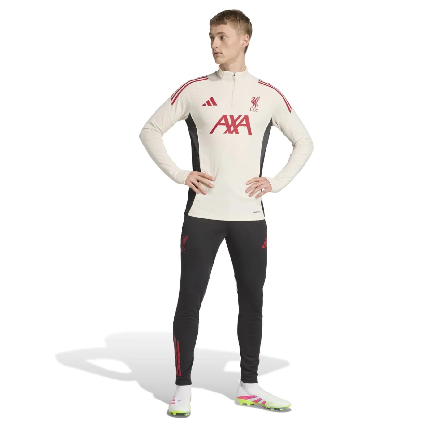 adidas Liverpool Trainingspak 1/4-Zip 2025-2026 Wit Zwart Rood