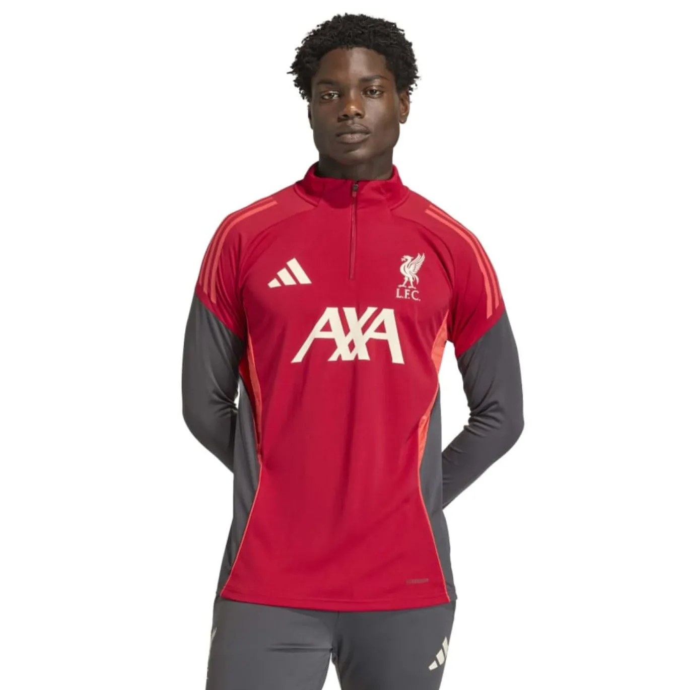 adidas Liverpool Trainingspak 1/4-Zip 2025-2026 Rood Grijs Zilver
