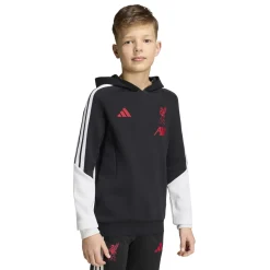 adidas Liverpool Trainingspak Hooded 2026-2027 Kids Zwart Grijs Wit Rood