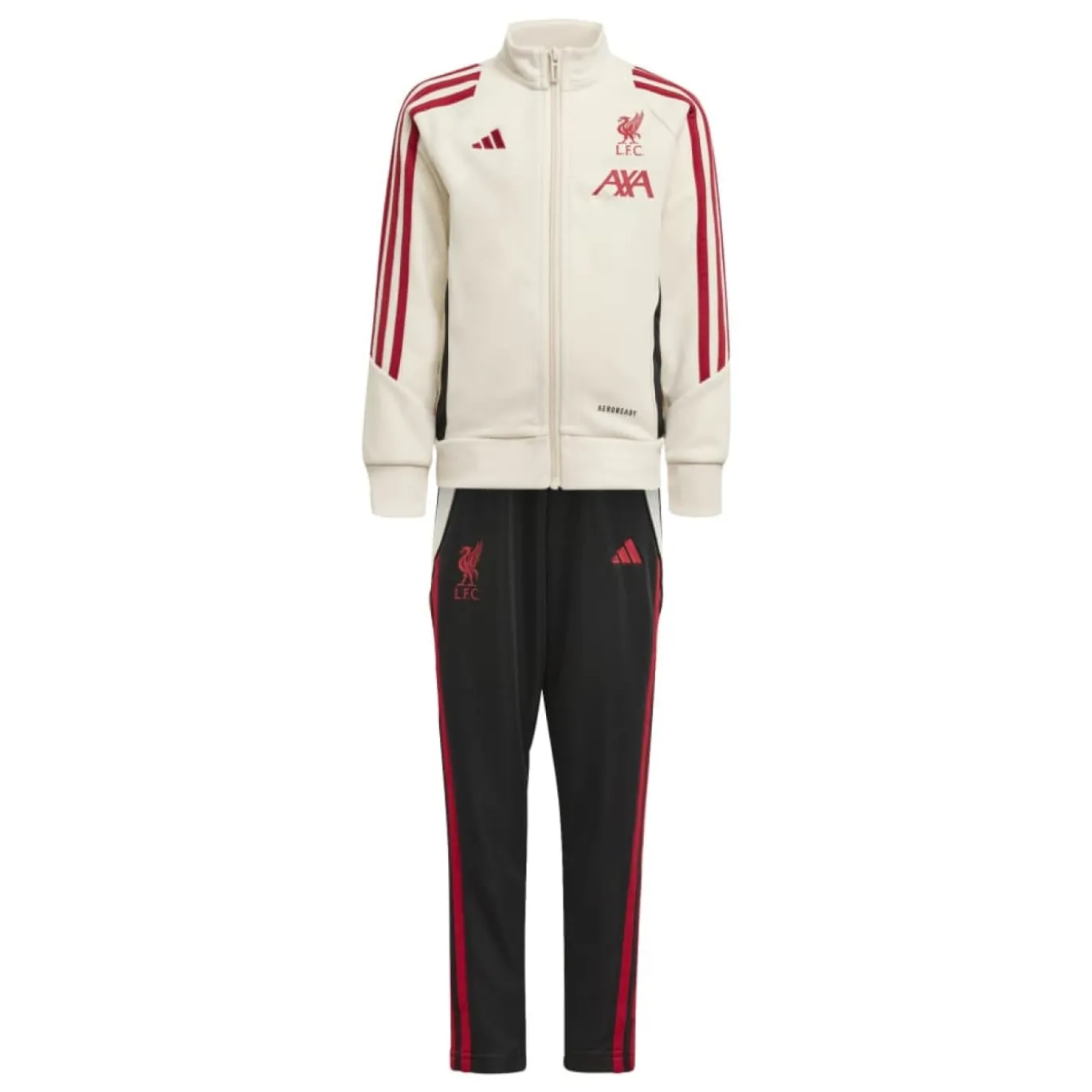 adidas Liverpool Trainingspak Full-Zip 2025-2026 Peuters/Kleuters Wit Zwart Rood