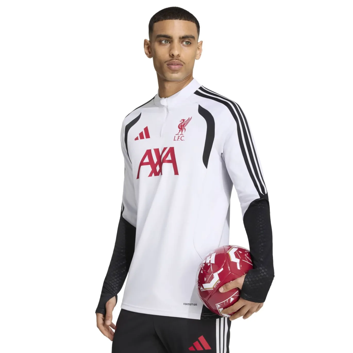 adidas Liverpool Trainingspak 1/4-Zip 2026-2027 Wit Zwart Rood