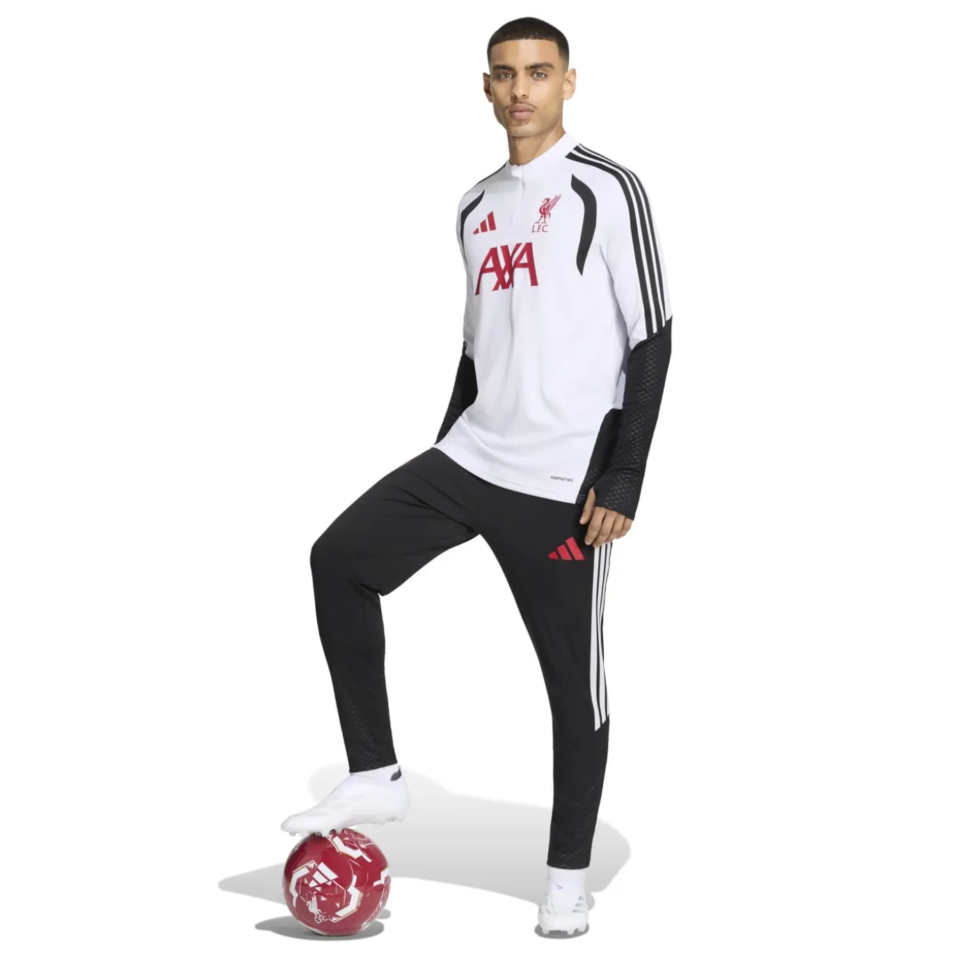 adidas Liverpool Trainingspak 1/4-Zip 2026-2027 Wit Zwart Rood