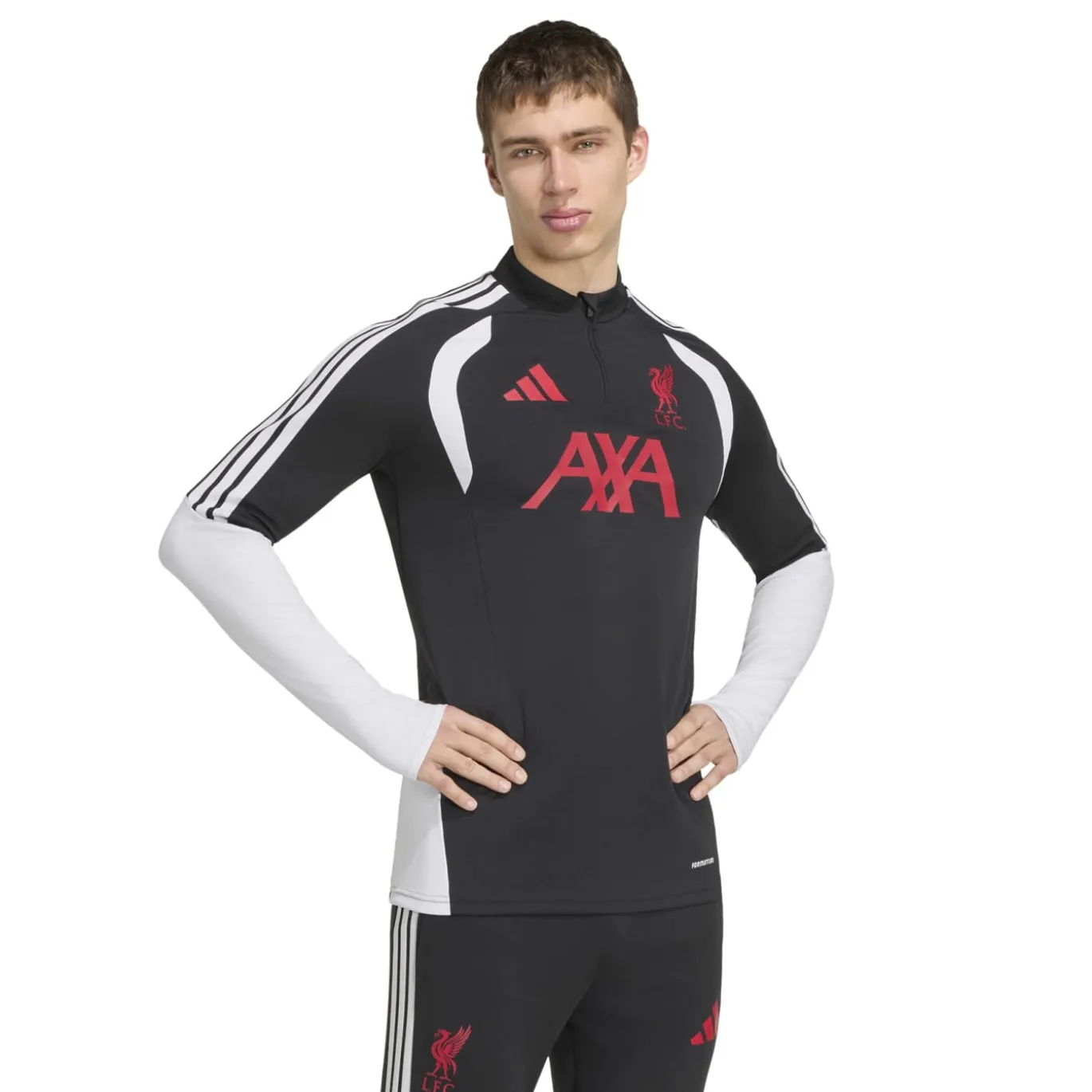 adidas Liverpool Trainingspak 1/4-Zip 2026-2027 Zwart Grijs Wit Rood