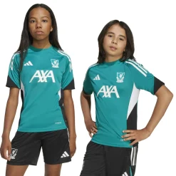 adidas Liverpool Trainingsshirt Europees 2025-2026 Kids Groen Wit Zwart