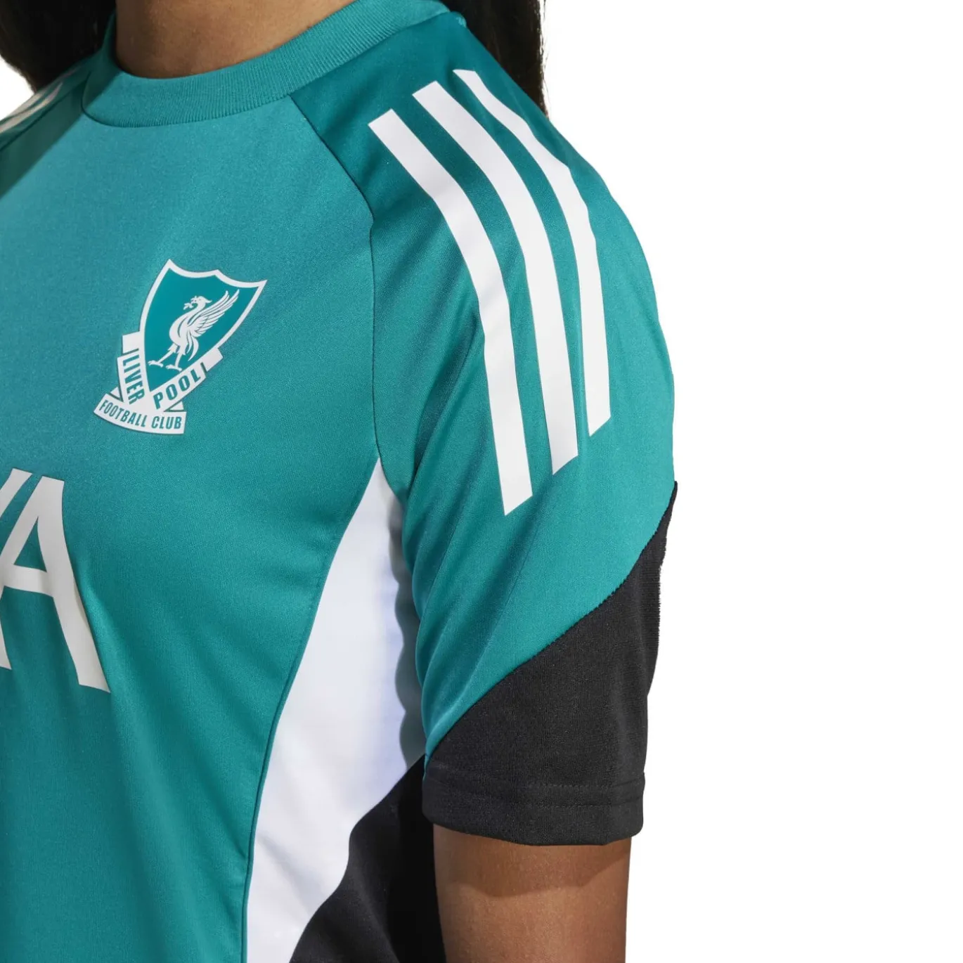 adidas Liverpool Trainingsshirt Europees 2025-2026 Kids Groen Wit Zwart