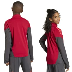 adidas Liverpool Trainingstrui 1/4-Zip 2025-2026 Kids Rood Grijs