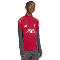 adidas Liverpool Trainingstrui 1/4-Zip 2025-2026 Kids Rood Grijs