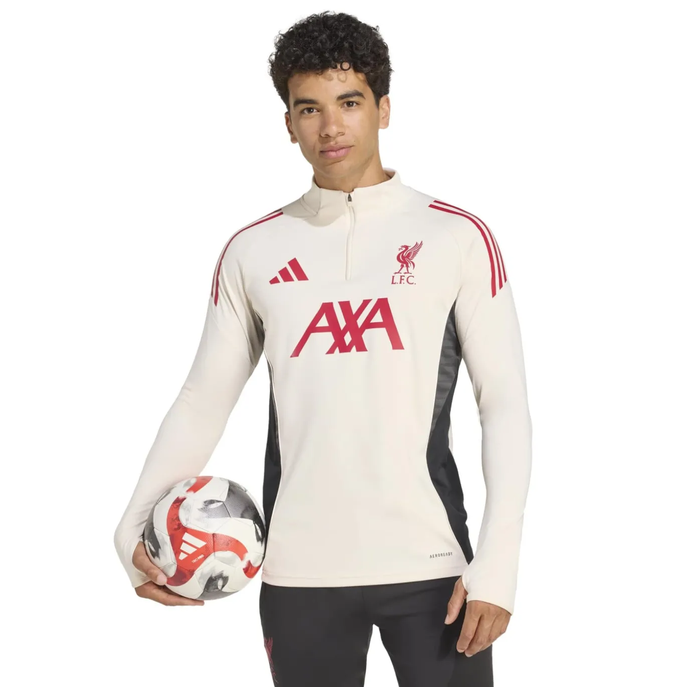 adidas Liverpool Trainingstrui 1/4-Zip 2025-2026 Wit Rood Zwart